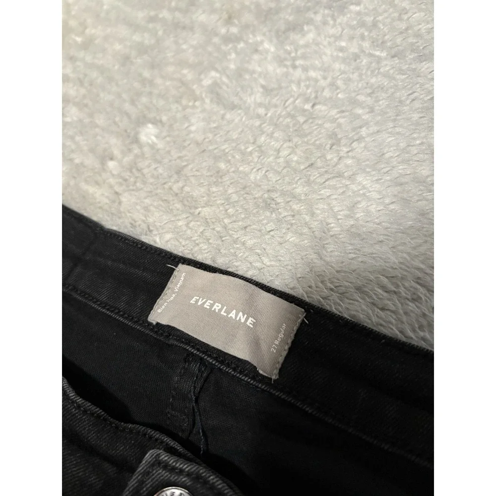 Everlane Women's Black Mid Rise Skinny Jeans Size 27 Regular 27x28 Pants Stretch